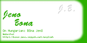jeno bona business card